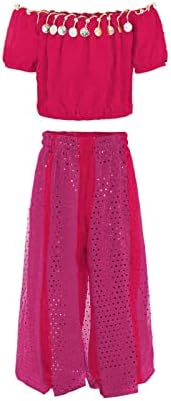 AMIMOJY Girl Belly Dance Costume Winter Kids Long Pant