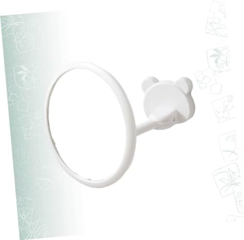 GLEAVI 1Pc Wall Mounted Nordic Style Makeup Mirror - White