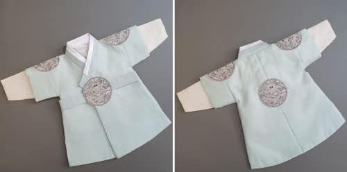 Korean Mint Boy Hanbok for 100 Days to 10 Years Old
