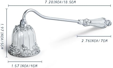 Elegant Silver Candle Snuffer with Pearl Inlay 1