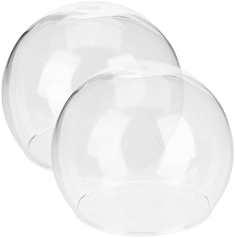ArtBetter 2 Pack Glass Dome Cloche for Preserved Flowers