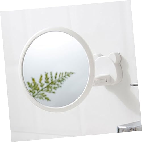 GLEAVI 1Pc Wall Mounted Nordic Style Makeup Mirror - White