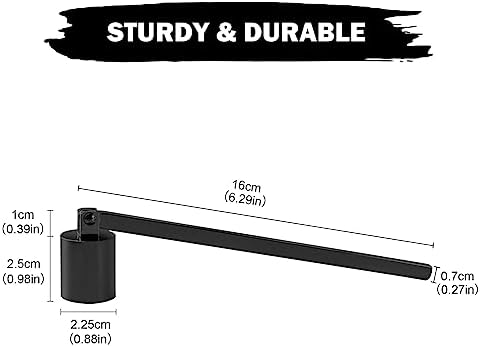 WRENYZK Candle Snuffer Extinguisher with Long Handle Black