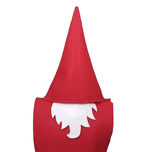 Red Gnome Costume Set - Kids 4-9 Years