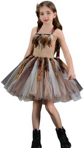 FYMNSI Halloween Costume for Girls with Tutu Dress and Hair Bow