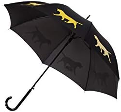 Premium Labrador Retriever Rain Umbrella - Yellow on Black