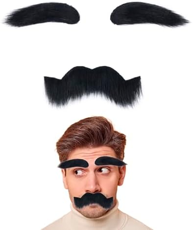 Yan Dream Unisex Fake Mustache and Eyebrows Set