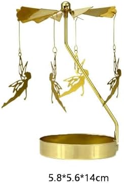 Rotating Candle Holder with Snowflake Design