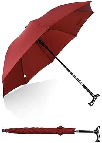 AVIITI Non-Slip Walking Stick Umbrella 83cm326in Red