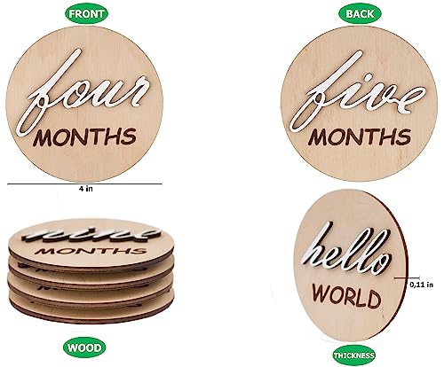 UkrWood Baby Monthly Milestone Signs