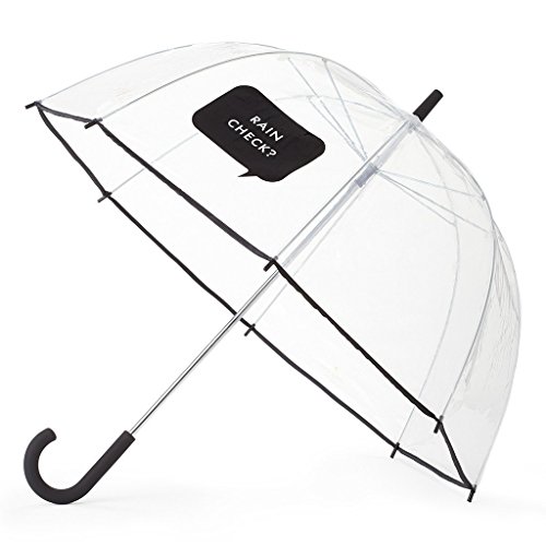 Kate Spade New York Clear Umbrella with Rain Check Saying