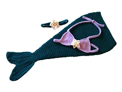 Handmade Baby Mermaid Costume for Newborn to 12 Months 1