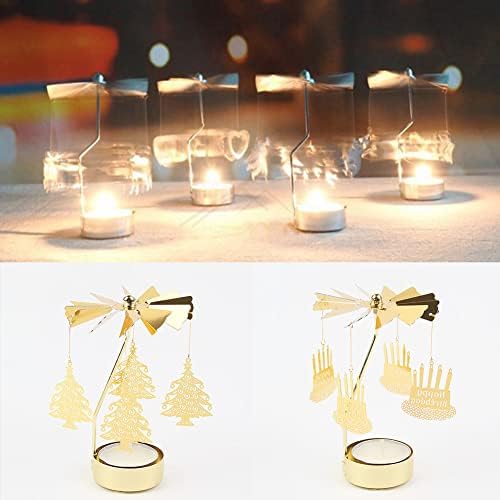 Surakey Gold Spinning Tea Light Candle Holder