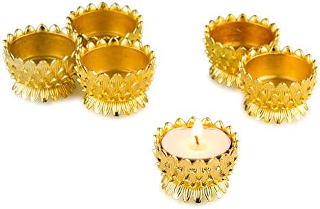 Sziqiqi 6 Pcs Lotus Ghee Lamp Holder for Altar