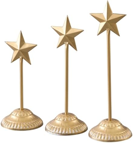 SOFE Standing Gold Star Set of 3 - Decorative Table Centerpieces