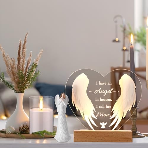 Kittmip Sympathy Gift Clear Acrylic Night Light