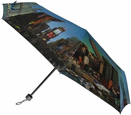 Conch New York Compact Umbrella with City Landmarks
