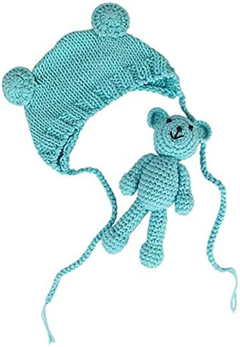 Newborn Baby Bear Beanie Hat with Matching Doll Toy