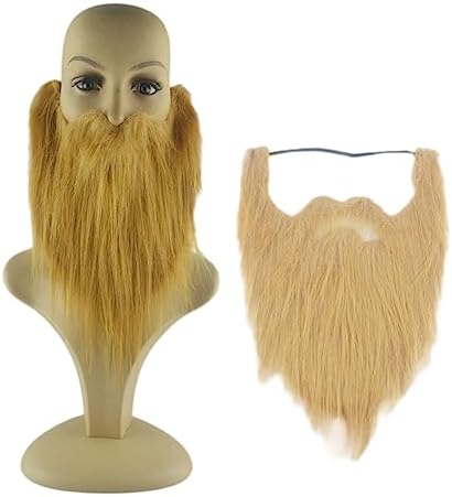 BOGEEL Halloween Fake Beard with Adjustable Elastic Rope and Cloth