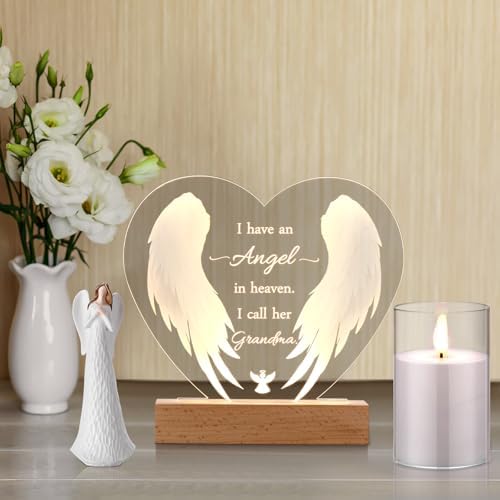 Sympathy Night Light LED Candle Angel Memorial Set