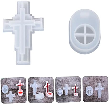 Housoutil 1Set Cross Shape Silicone Candle Stick Holder for Candle Making