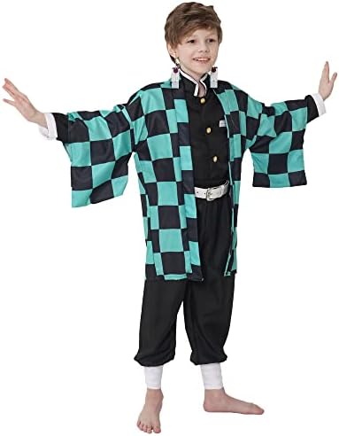 Men Kimono Costume Boys Cloak Set Halloween Pink Uniform With Accessories
