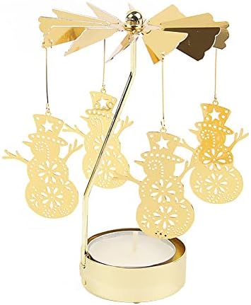 Eforcase Gold Snowman Tea Light Holder 1