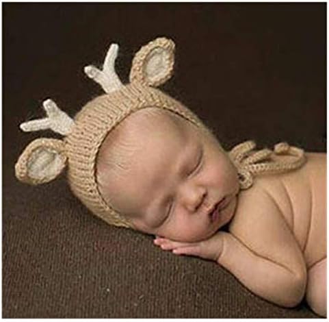 Beovtk Newborn Baby Christmas Deer Hat Costume
