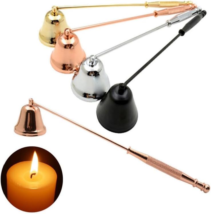 Seadiquiet Gold Metal Candle Snuffer with Long Handle 1