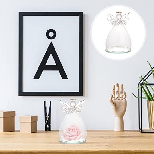BESTOYARD 5x3 Clear Glass Cloche Bell Jar Display Case