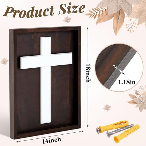 18x14 Inch Rustic Wooden Cross Wedding Gift