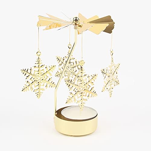 Eforcase Gold Snowflake Tea Light Holder 1