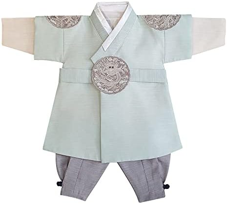 Korean Mint Boy Hanbok for 100 Days to 10 Years Old