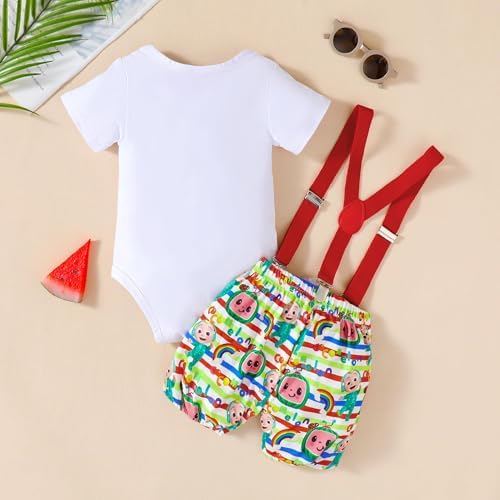 Baby Boy Dinosaur Themed Cake Smash Romper Set 1