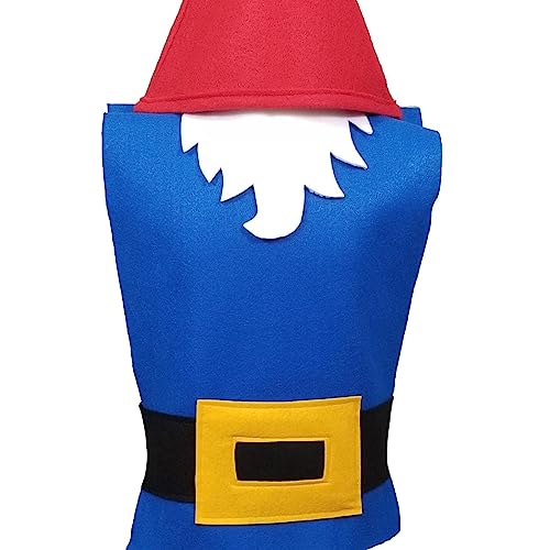 Blue and Red Gnome Costume Set for Kids and Adults