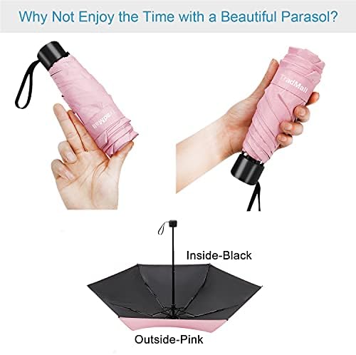 TradMall Mini Travel Umbrella with 95 UV Protection