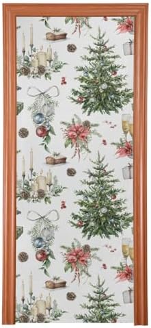 MCHIVER Christmas Tree Wine Candles Door Cover