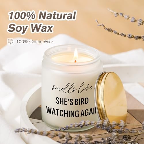 Funny Bird Watching Candle with Lavender Scent