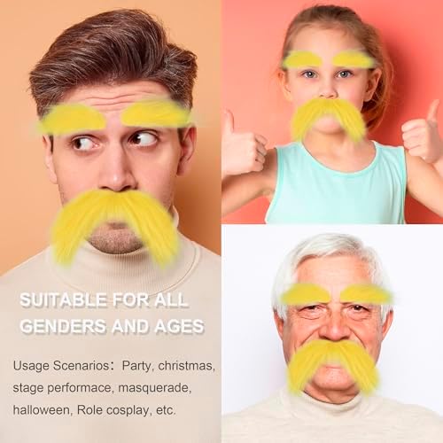 Yan Dream Fake Mustache and Eyebrows Set