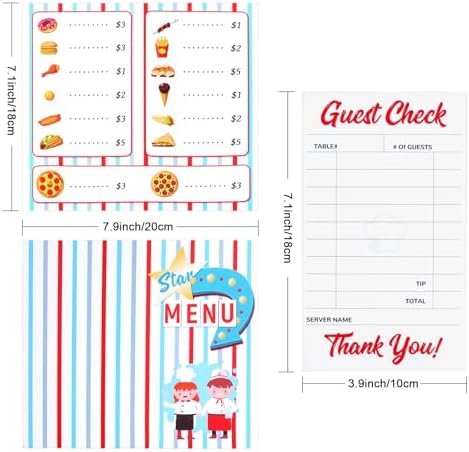 Keymall Kids Waiter Costume Set 6 Pcs for Halloween