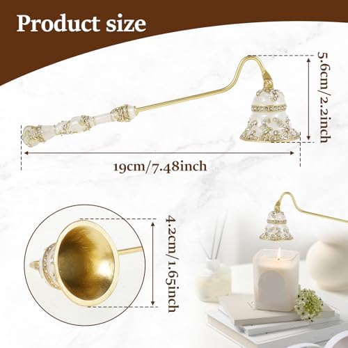 GLMFAN Gold Candle Snuffer with Long Handle