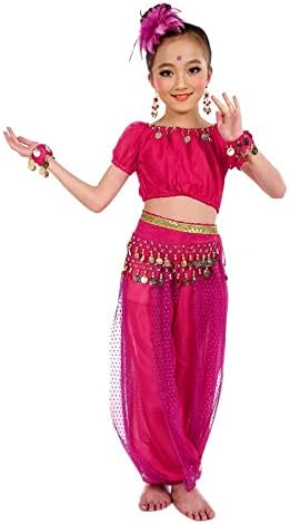 AMIMOJY Girl Belly Dance Costume Winter Kids Long Pant