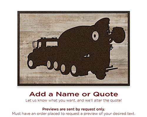 HowdyOwl Cement Truck Mixer Wall Art Decor