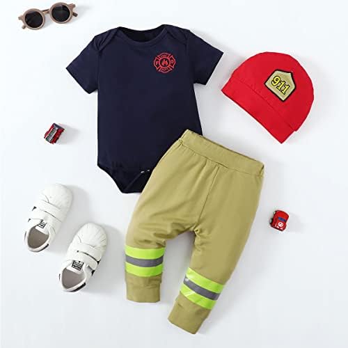 Baby Boy Fireman Costume with Hat