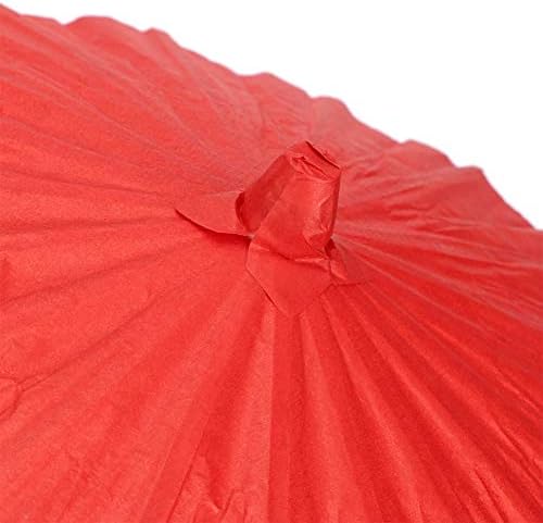 CHEOTIME Handmade Oiled Paper Parasol Umbrella Red