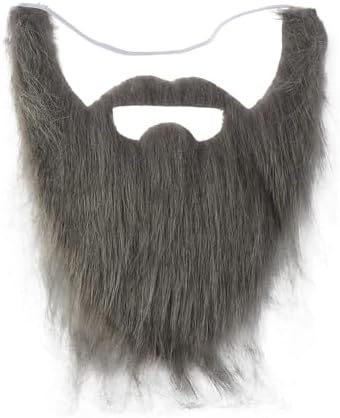 Vctitil 14 Pcs Grey Fake Mustache Facial Hair Disguise