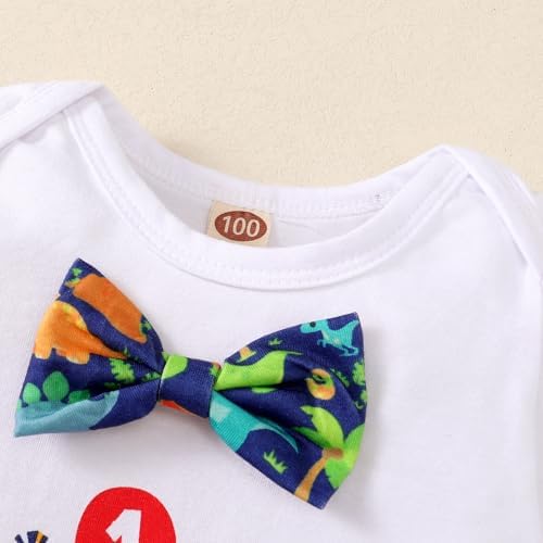 Baby Boy Dinosaur Romper Pants Set 1st Birthday Outfit