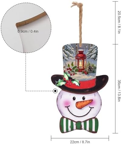 Snowman Wooden Christmas Sign Holiday Decor