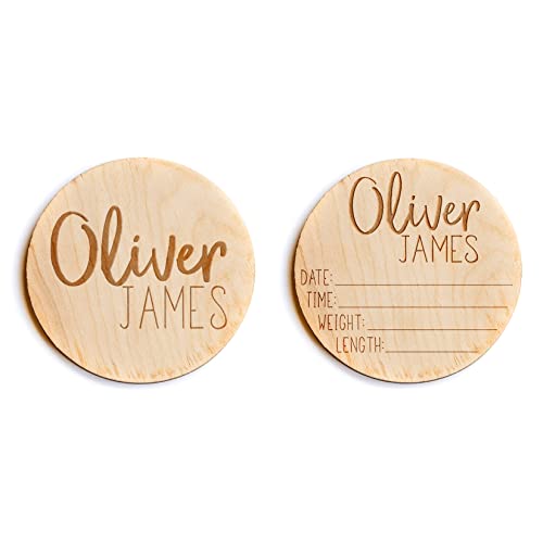 Double Sided Newborn Announcement Sign - Personalized Baby Name Sign