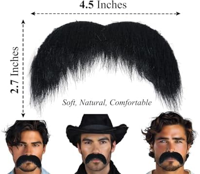 TWAYFEL 2 pcs Self Adhesive Fake Mustache
